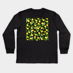 Lemon Pattern Kids Long Sleeve T-Shirt